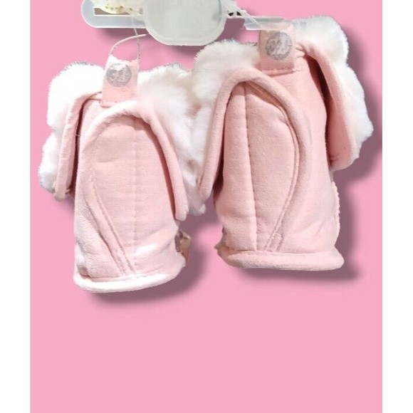 First Steps Sequin Toddler Size 4 Baby Girl Fluffy Faux Fur Shiny Slipper Boots - Picture 9 of 16